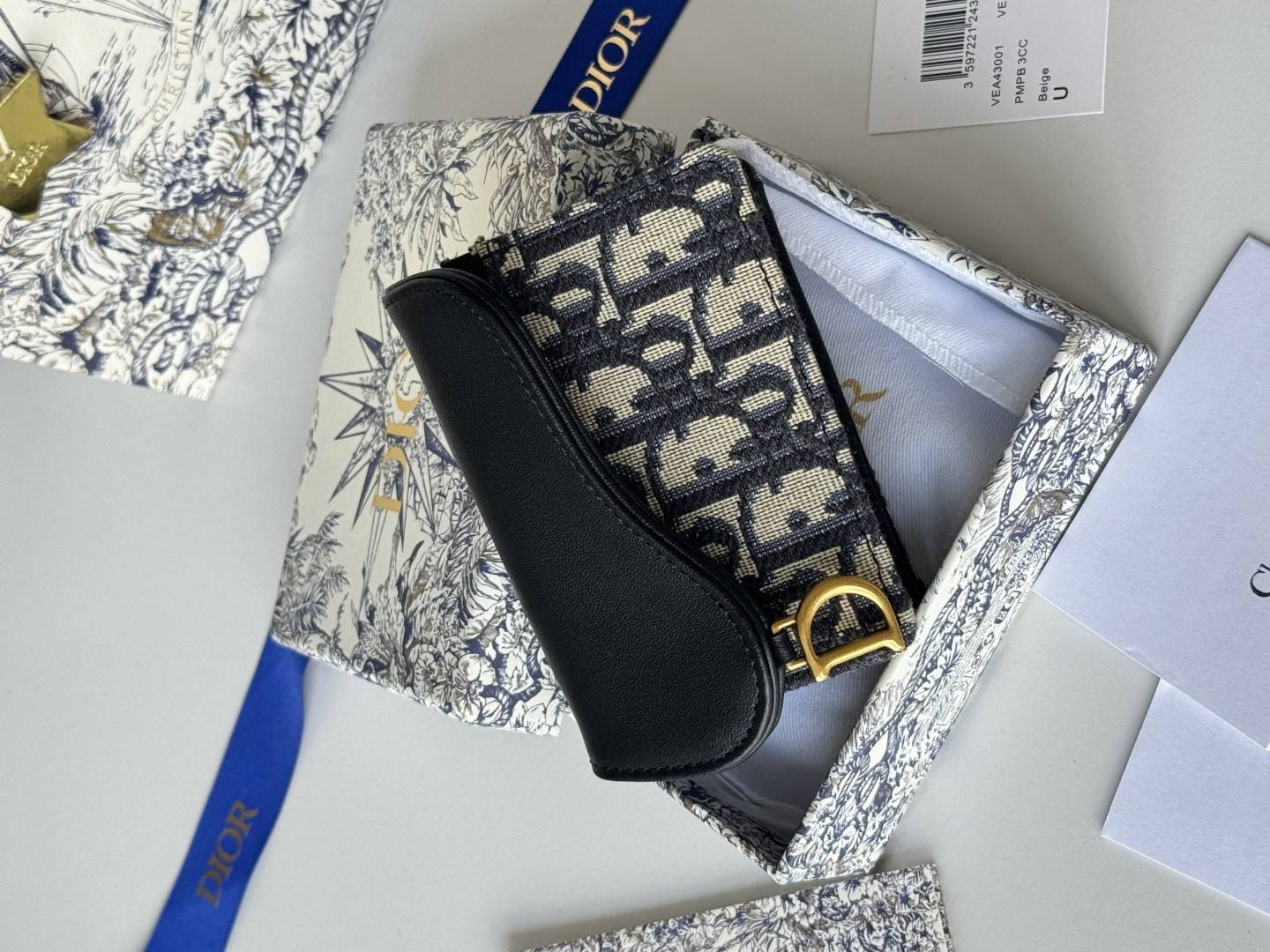 D*or saddle bloom card holder 11x7.5x3cm