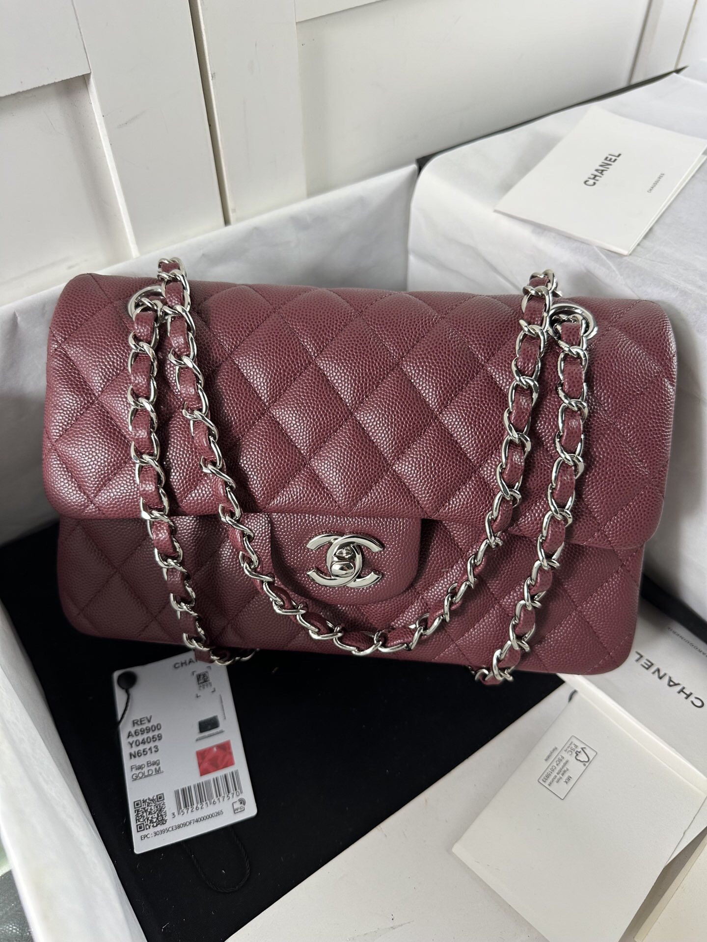 Ch*el classic 11.12 handbag 14.5×23×6cm
