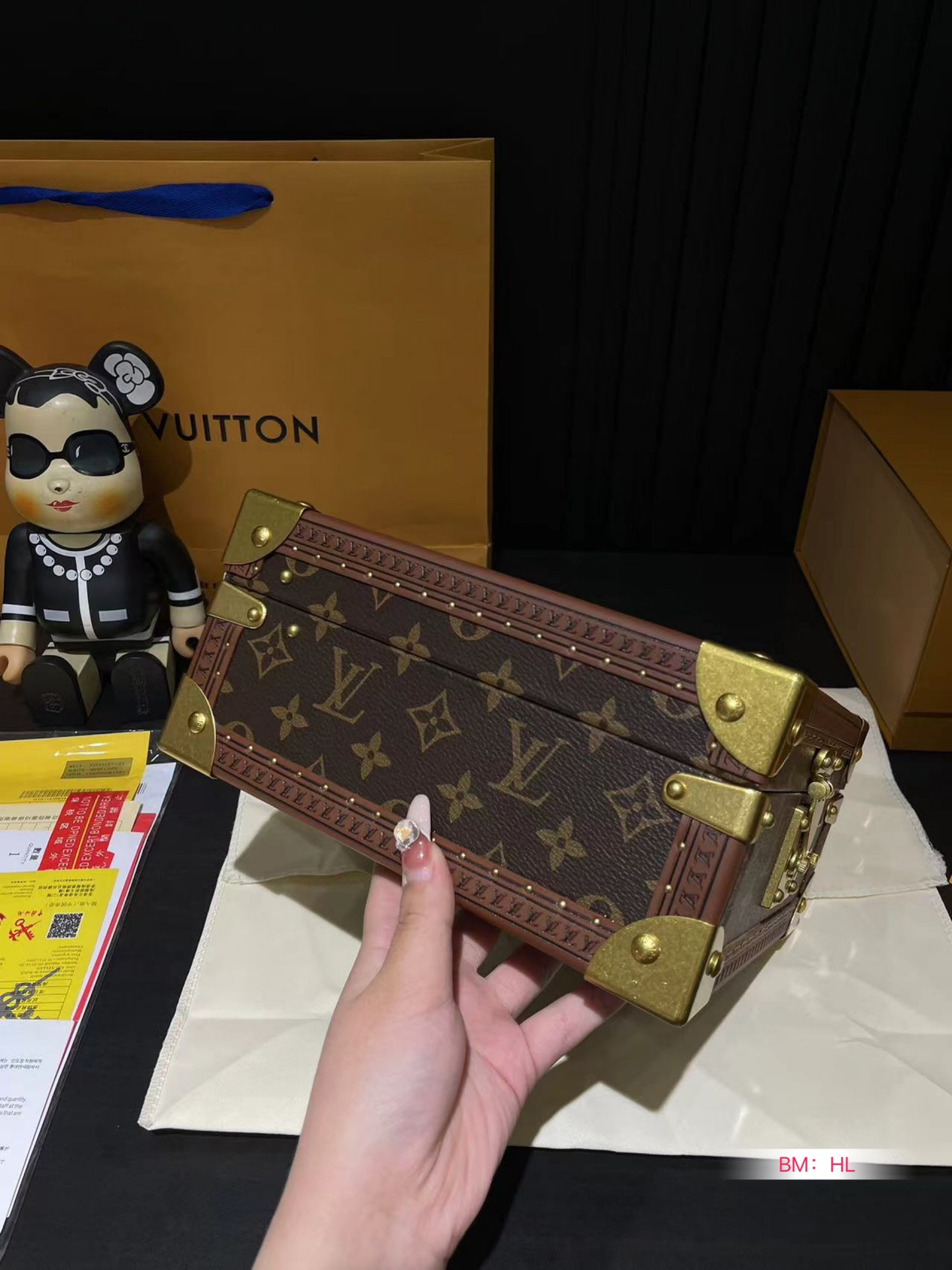 LV M13513 Jewelry Box blackish green 9.4 x 4.9 x 9.4 inches