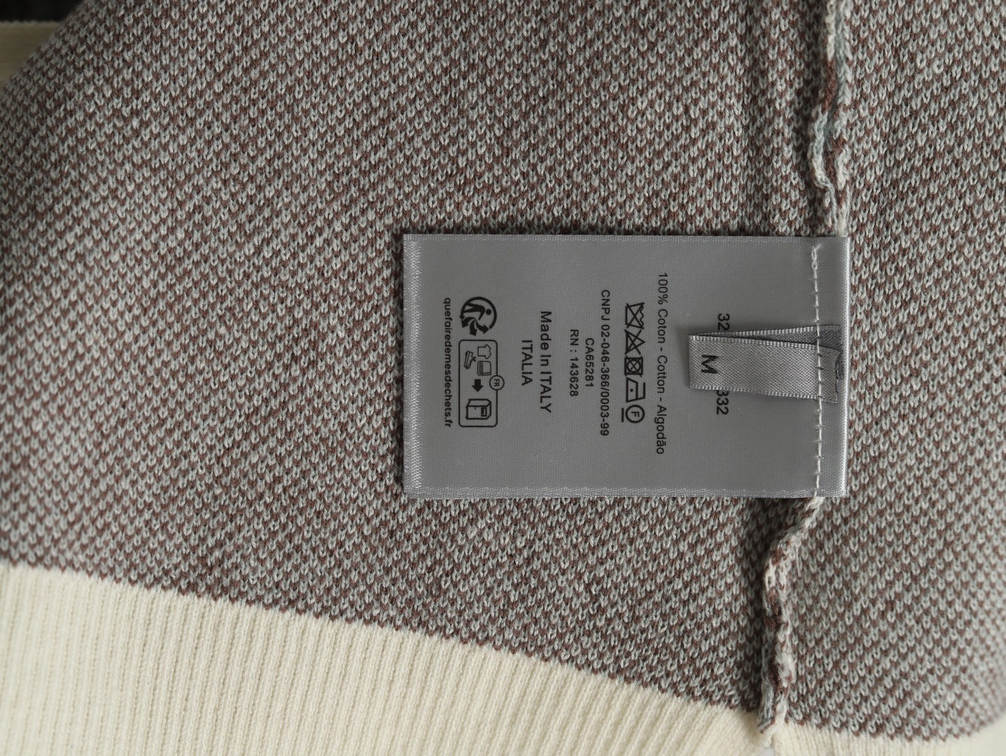 D*or knitting short-sleeved polo shirt