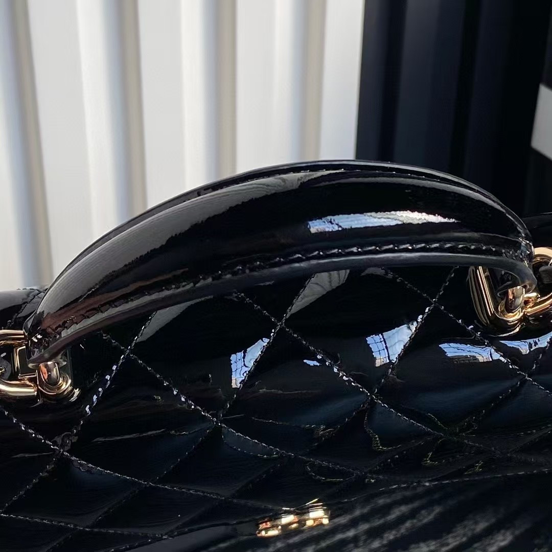 Ch*el mini classic handbag with top handle 20x12x6cm