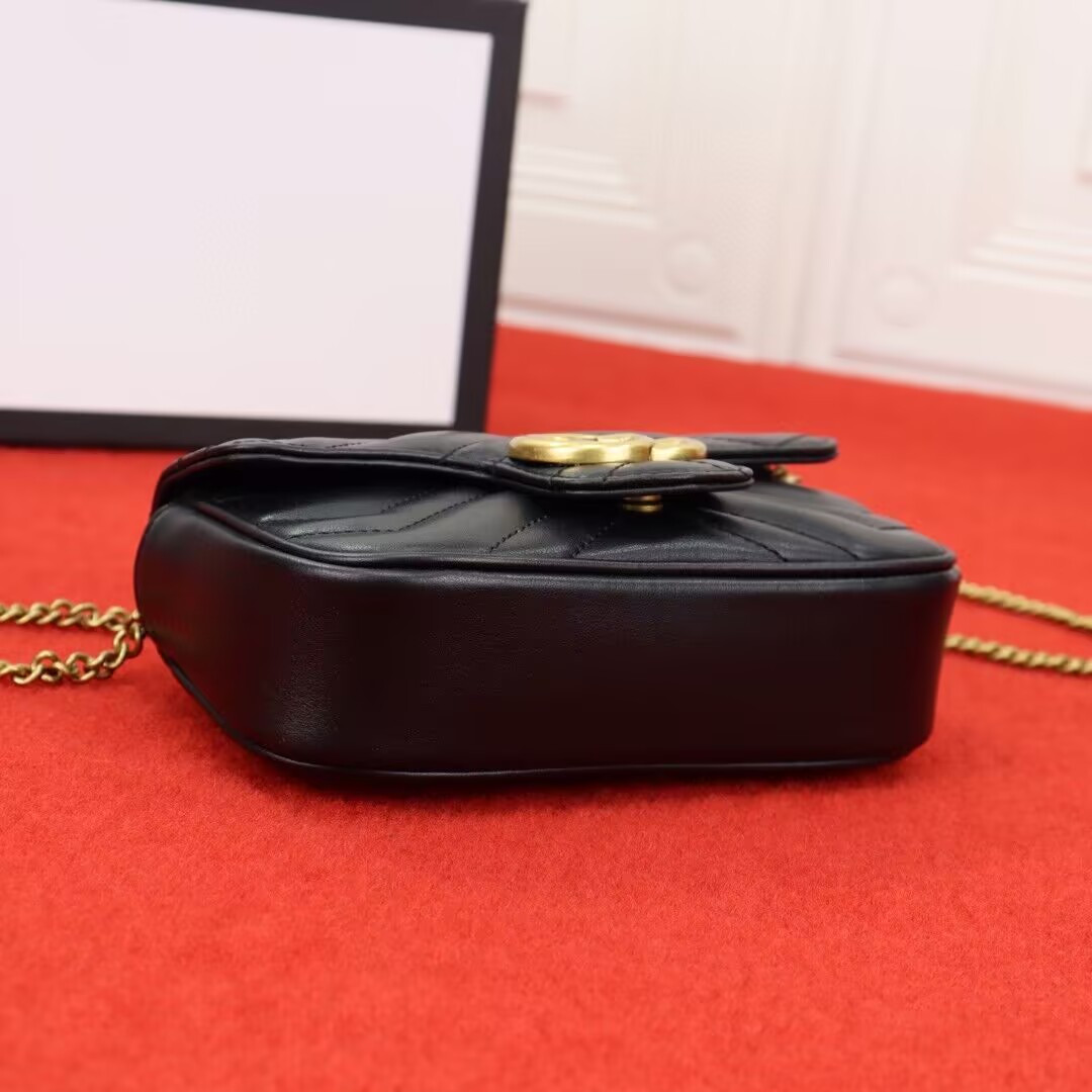 gg marmont matelasse leather S*per mini bag 16.5x10.2x5.1cm