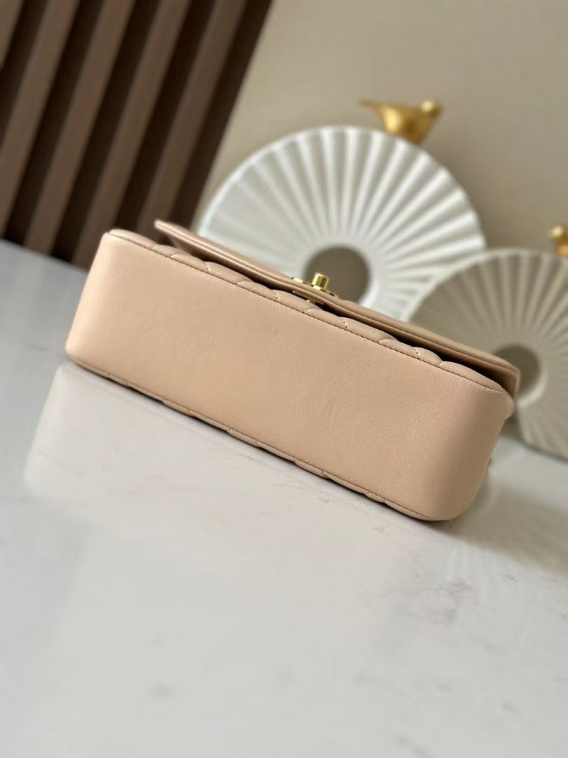 Ch*el small diana flap bag lambskin gold hardware 22.5x14x7cm