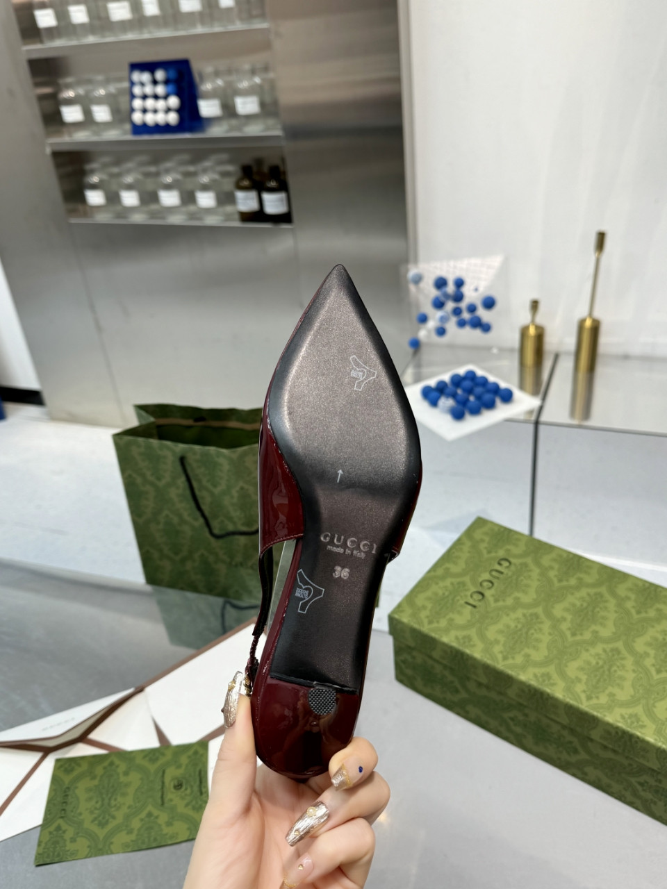 G*u*i signoria slingback pump mid-heel shoes