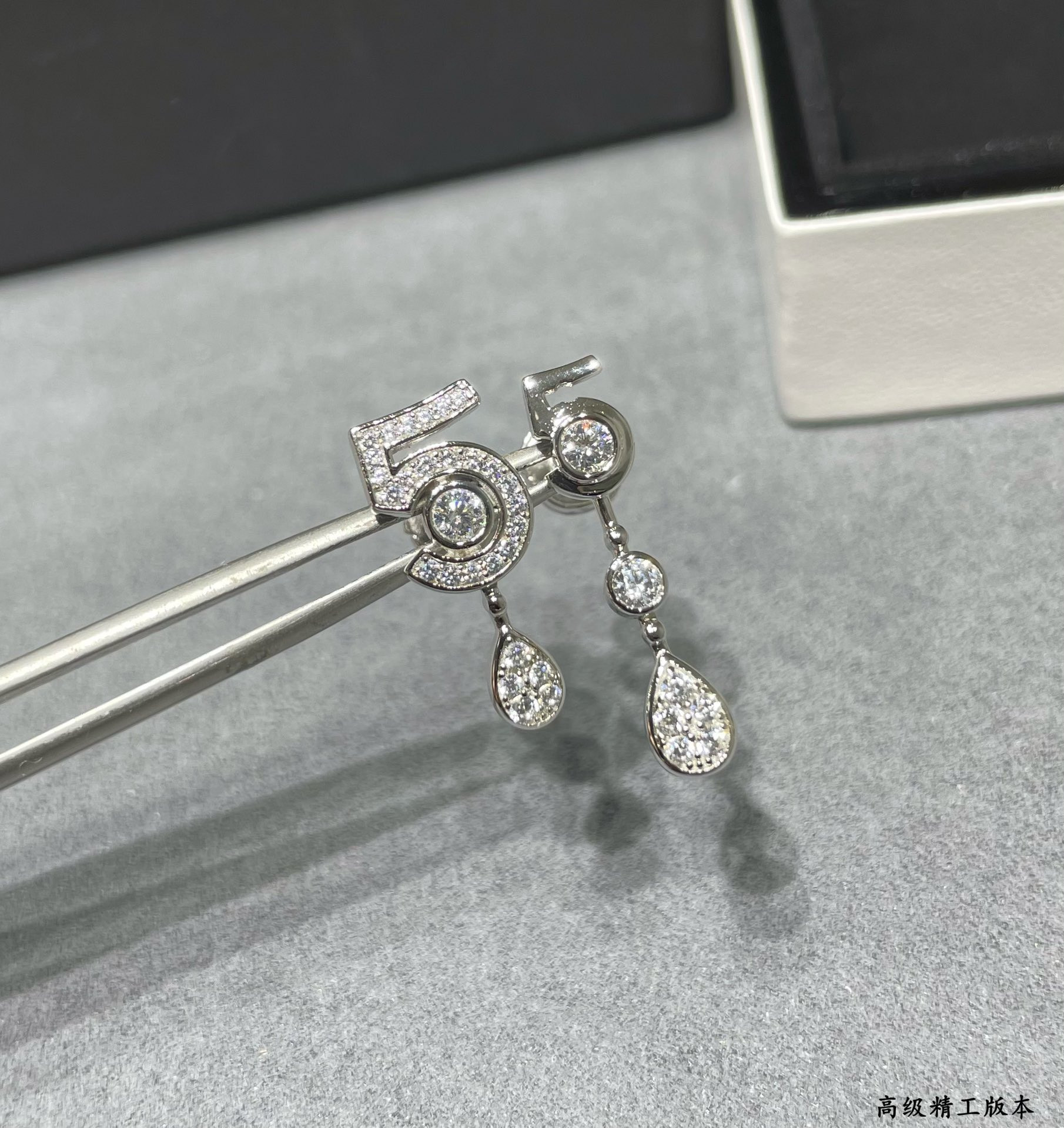 Ch*el 5-word earrings