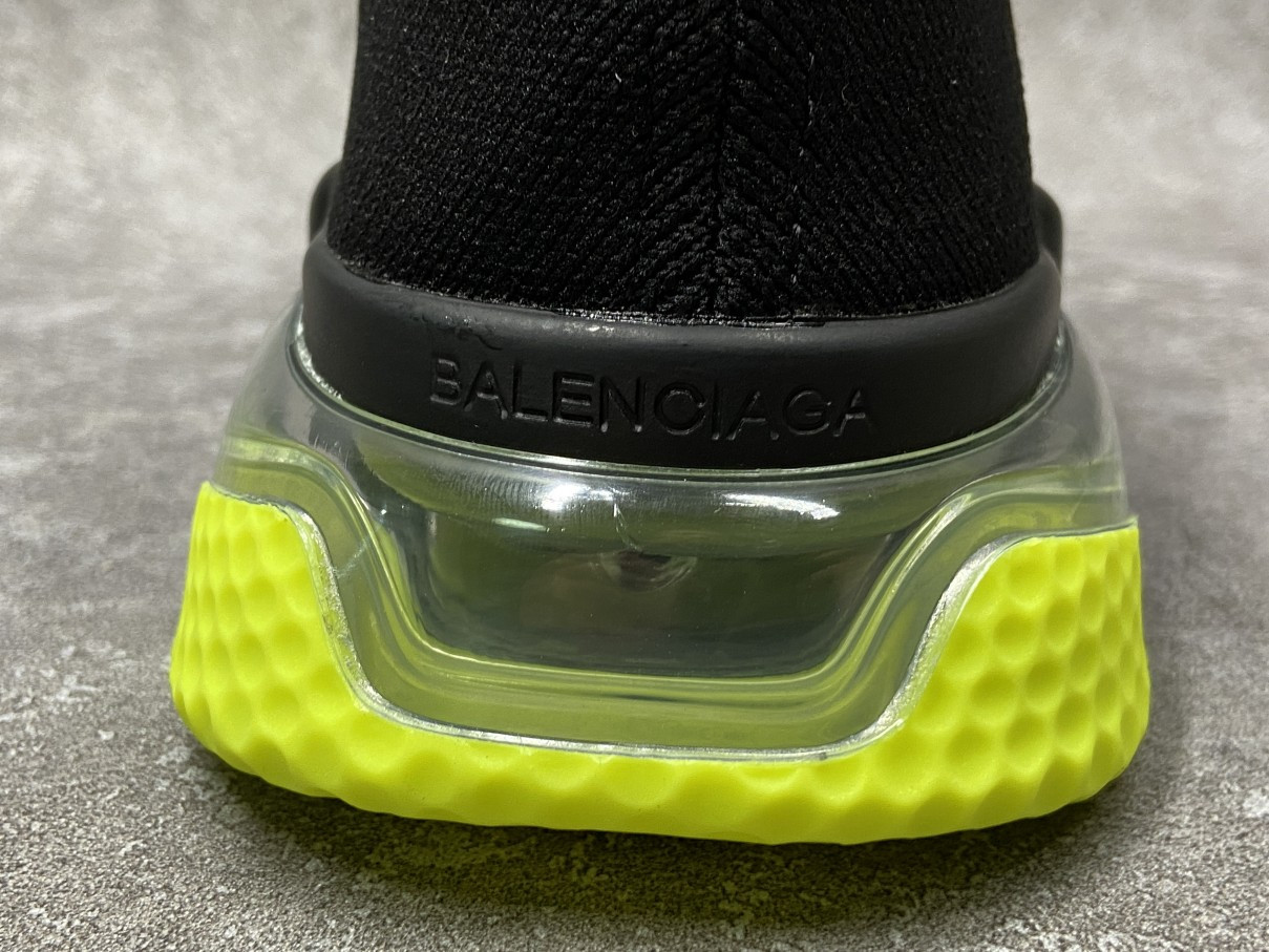Balenciga Speed Trainer Clearsole Yellow Fluo