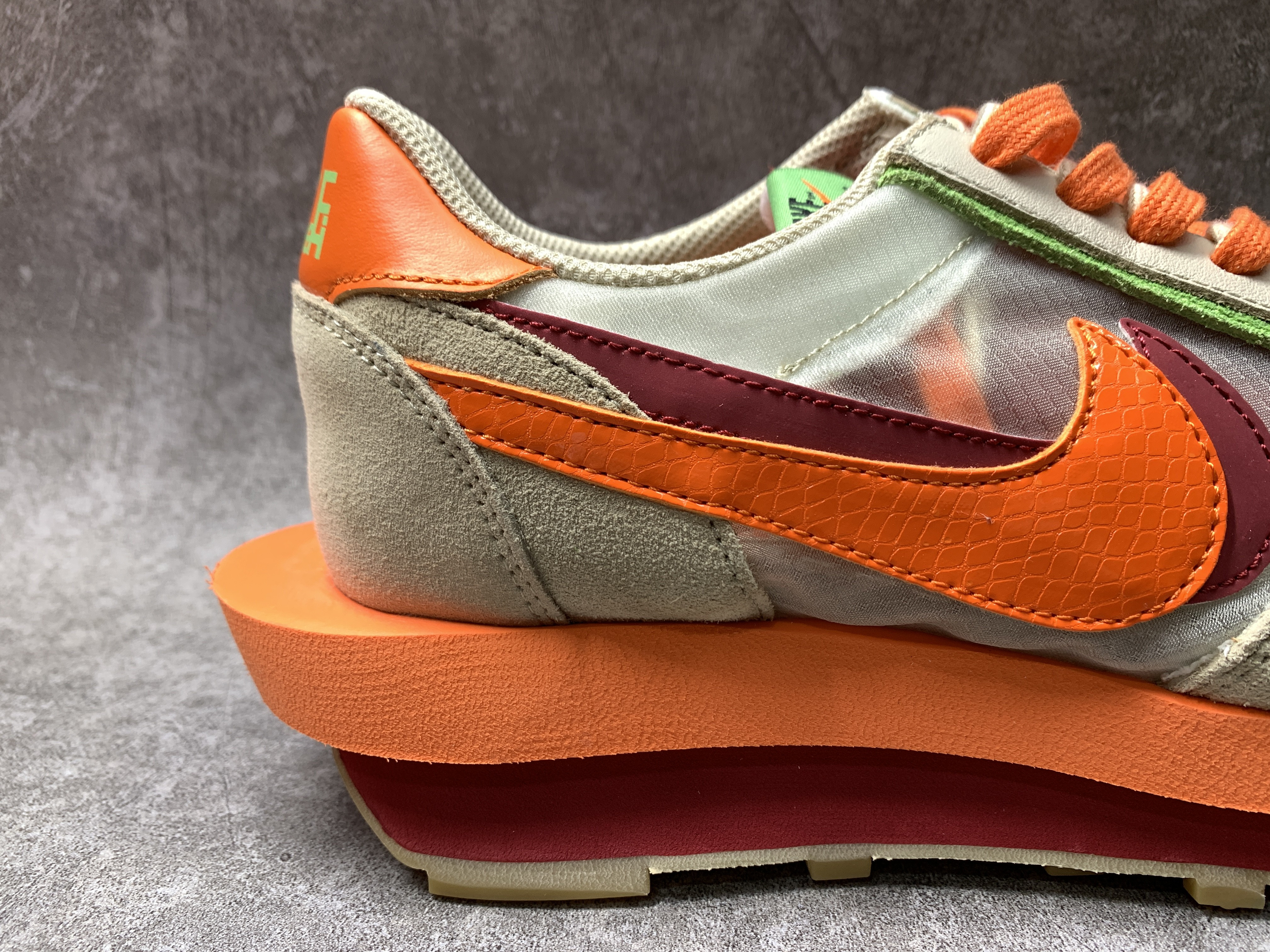 Nike LDWaffle CLOT sacai Net Orange Blaze