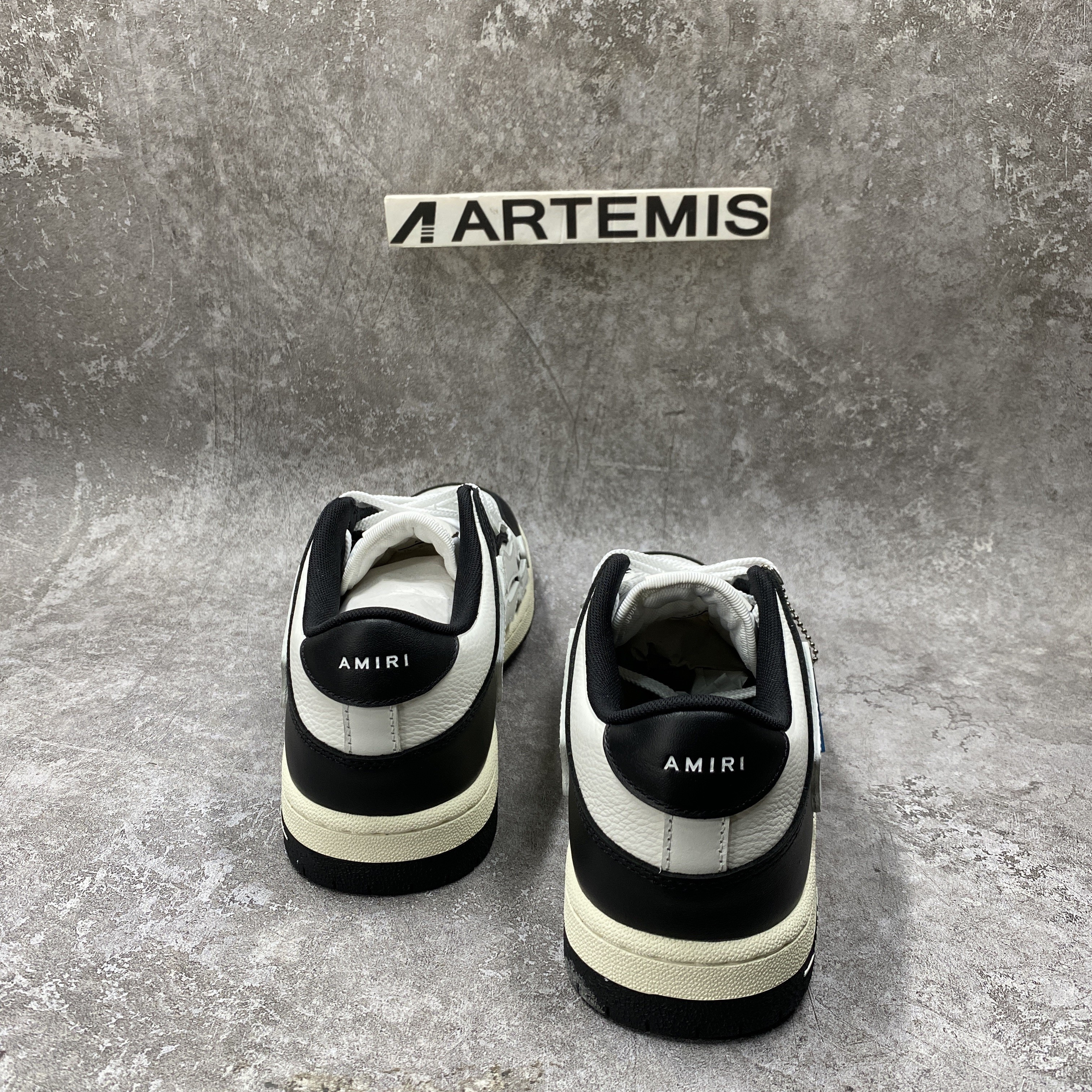 Amiri Skel Top Low Black White