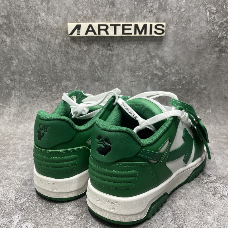 OFF-WHITE Out of Office Low Top Green White