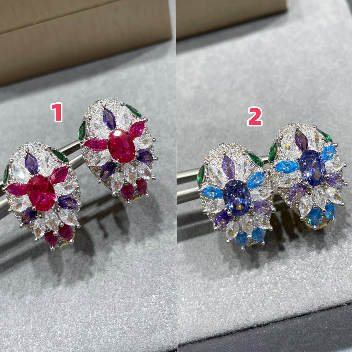 b*l*ai Di*m*nd princess snake earrings