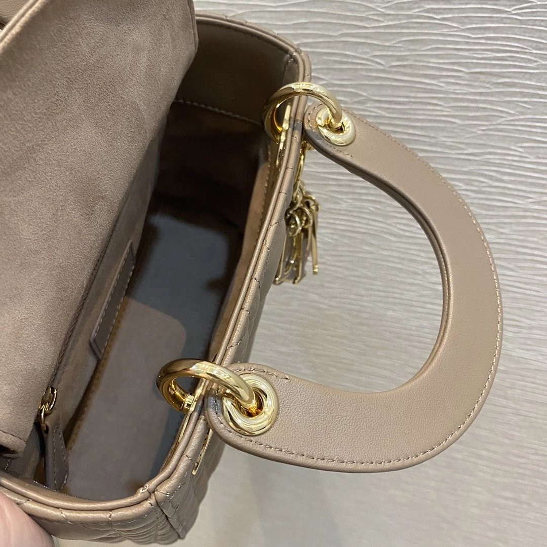 mini lady D*or D*oramour bag 6.5 x 6 x 3 inches