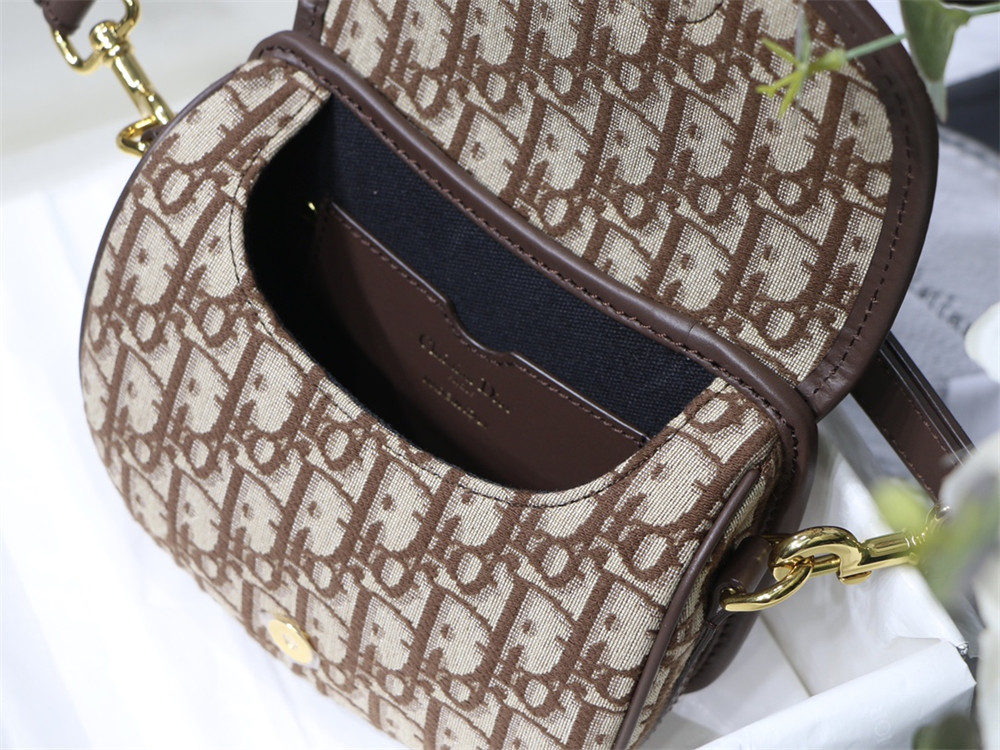 medium D*or bobby bag brown D*or oblique jacquard