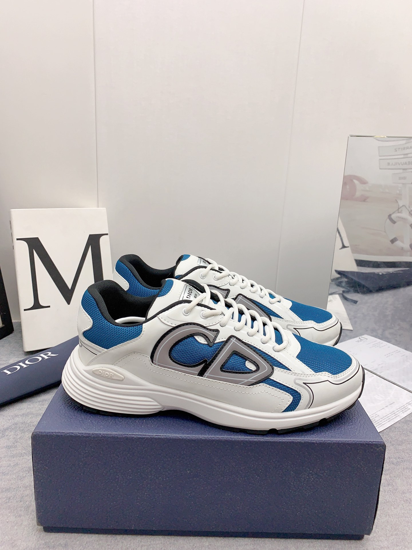 ua D*or b30 blue mesh white technical fabric