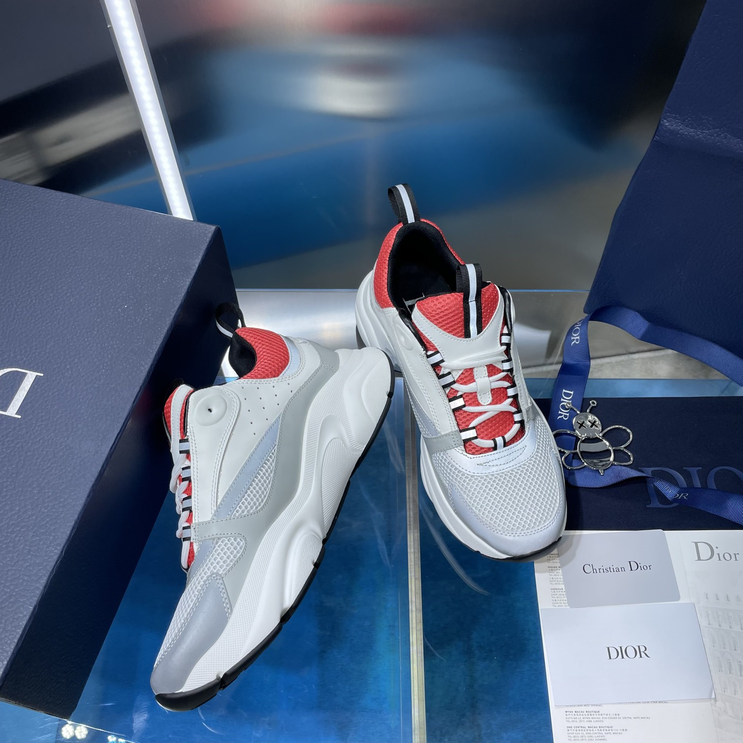 ua D*or b22 white and red sneaker