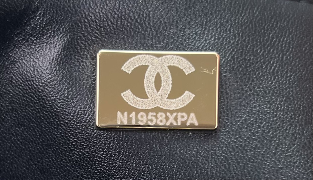 Ch*el mini classic 11.12 handbag tweed & gold-tone metal 4.7 × 7.8 × 2.3 in