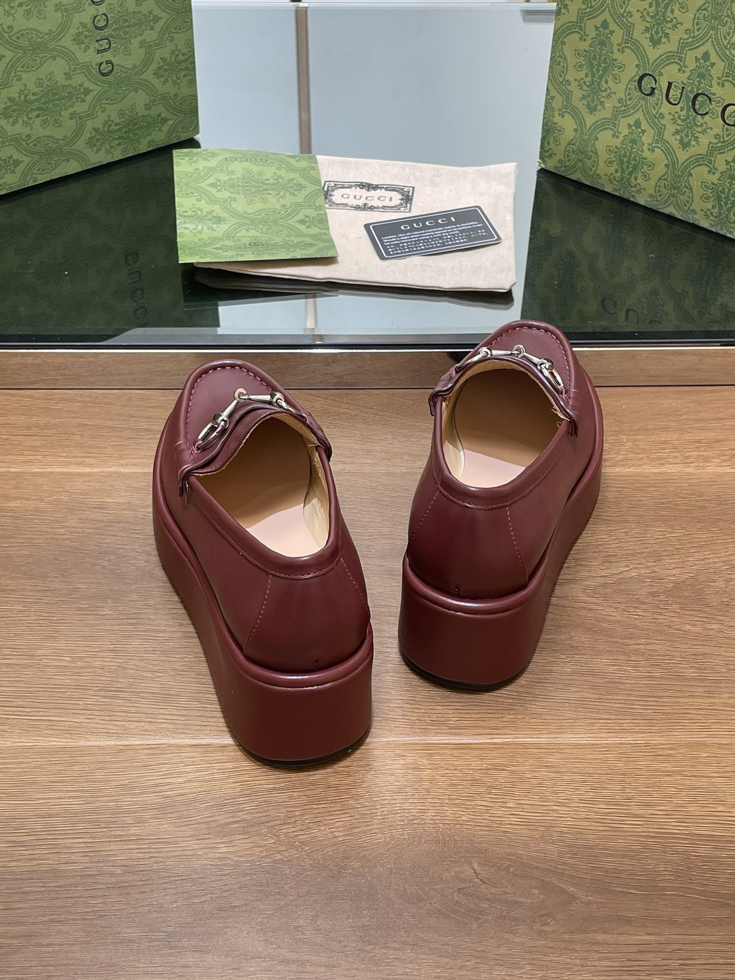 ua G*u*i horsebit wedge loafer